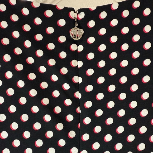 Tommy Hilfiger Women Polka Dot Bell Sleeve Sheath Midi Dress Black White Size 2 - Picture 8 of 11